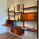 Bibliothèque système mural scandinave vintage "Kristen" de Louis Van Teeffe