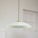 Mid-Century Italian Saucer Glass and Brass Pendant Lamp