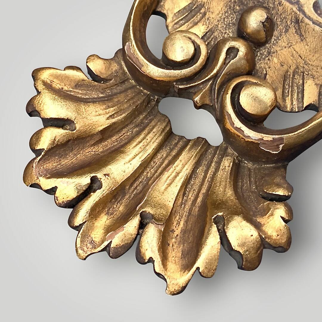 Golden Baroque Resin Wall Mirror – Rococo Style