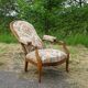 Antique Voltaire armchair with 4-position reclining backrest