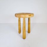 Modern Scandinavian Sculptural Stool, Pine, Sweden, 1970s