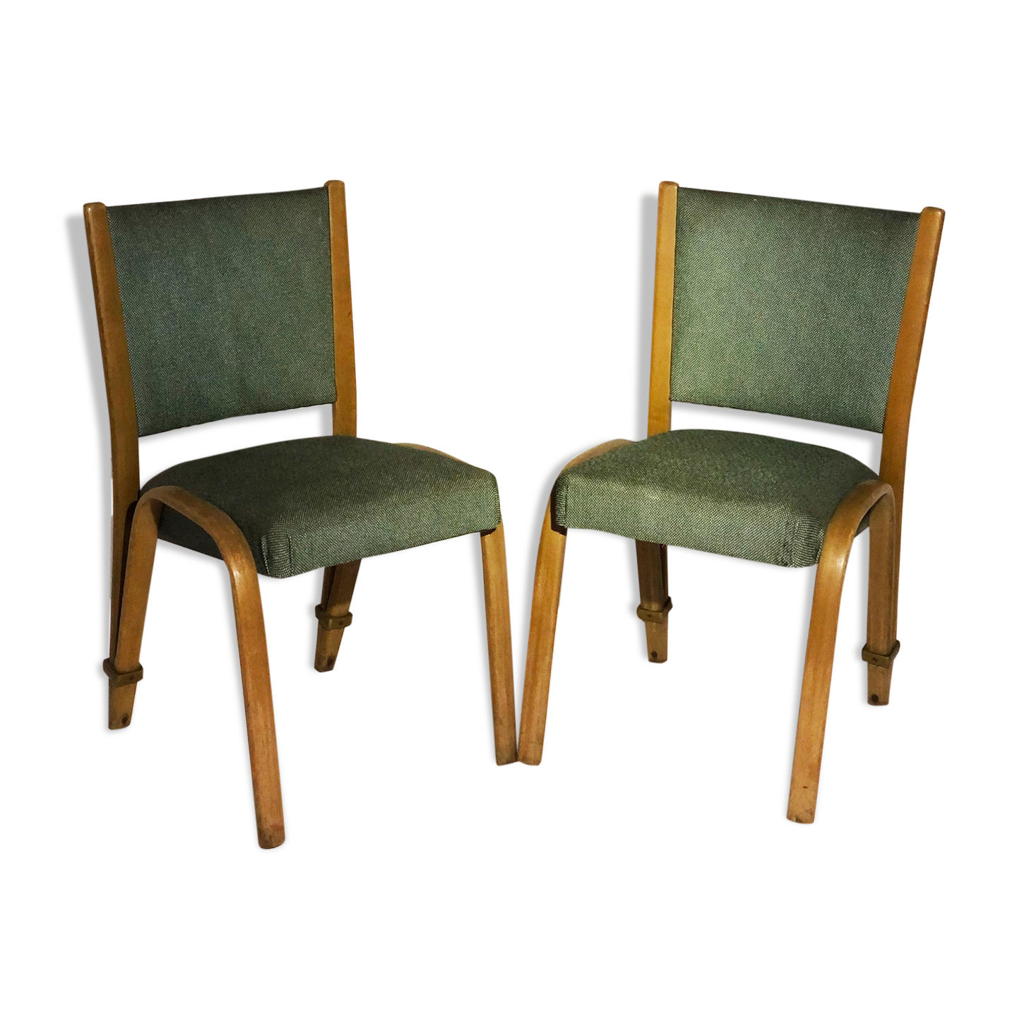 Paire de chaises vintage Bow-wood