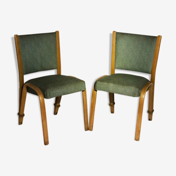 Paire de chaises vintage Bow-wood