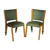 Pair of vintage Bow-wood chairs