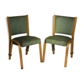 Pair of vintage Bow-wood chairs