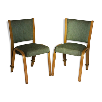 Pair of vintage Bow-wood chairs