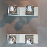 Pair of Spage Age 1970 chrome wall lights.
