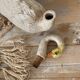 Italian ceramic swan, zoomorphic bottle