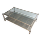Large coffee table in plexiglass and chrome