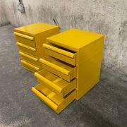 Yellow chest of drawers model 4601 by Simon Fussell for Kartell, 1970s