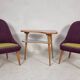 Vintage Chairs and Table, 1960s, Set of 3