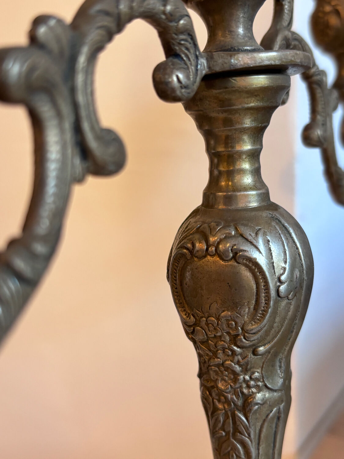 Big bronze candleholder