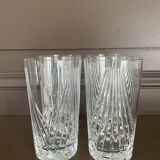 Verres en cristal vintage