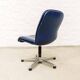 Sitag Ocean Blue Leather Executive Desk Chair. Switzerland, 1970s