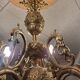 Gilded bronze chandelier 6 lights XIX th