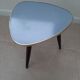 Porte plante tripode en formica gris bleu vintage