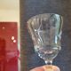 12 crystal wine glasses engraved with floral patterns