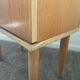 Pair of vintage blond wood bedside tables 70s