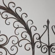 Spanish Wrought Iron Fireplace Screen Candelabra, Arts and Crafts, 1880s