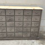 Old trade furniture with thirty drawers