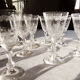 Former service of 30 engraved crystal foot glasses