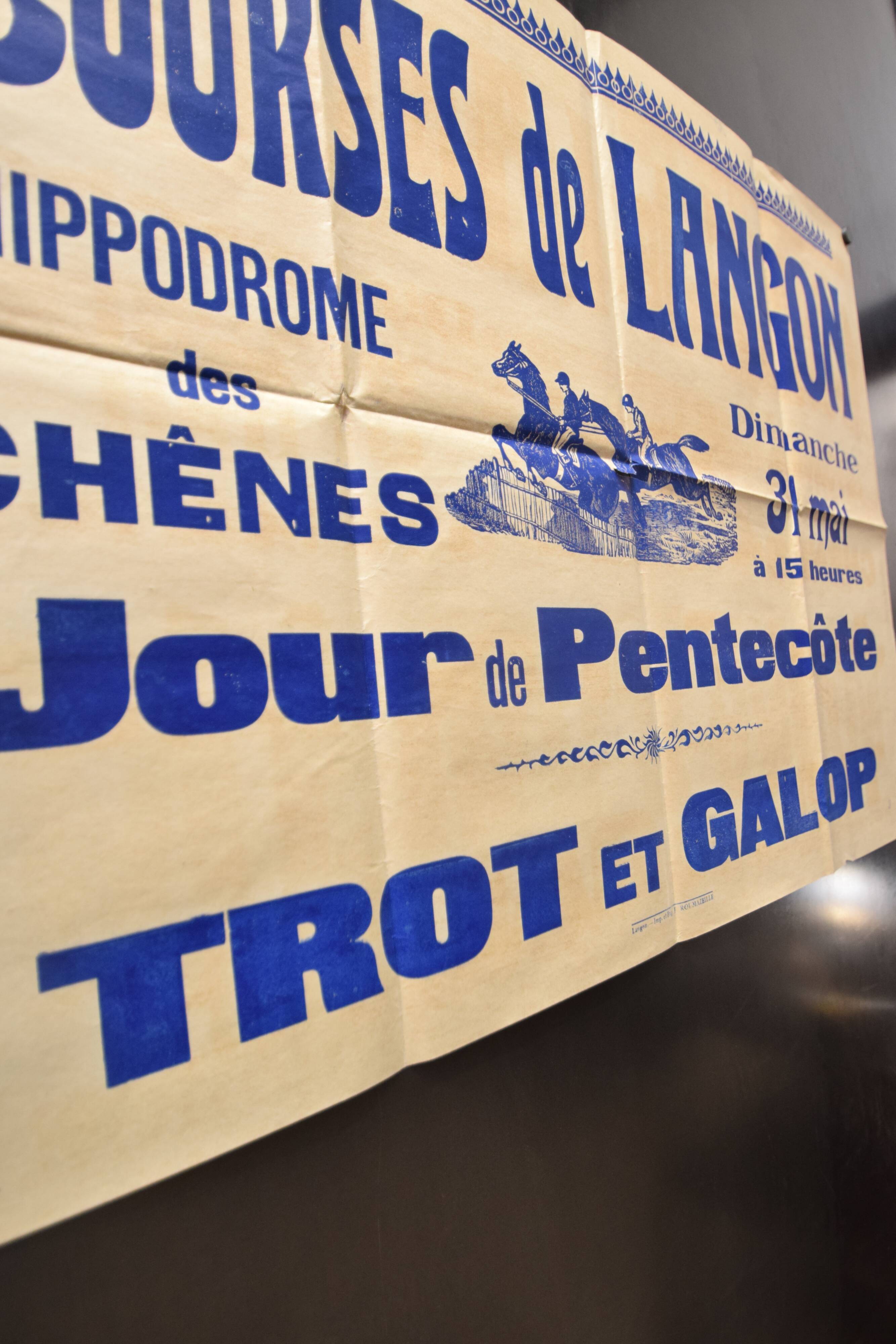 Poster "Langon Races" - 1930s