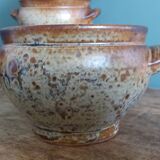 Stoneware soup bowls from Puisaye, signed Jean-Pierre Prud’homme