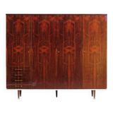 Vintage mid century modern 4-door design wardrobe in rosewood, 1960s