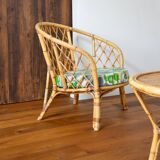 Vintage rattan lounge set 1970