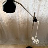 Vintage Reading Floor Lamp Retro, Black, Steel, Sweden 1960s