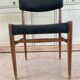 Set of Scandinavian chairs in faux leather and wood from the 1960s.