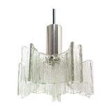 Kaiser ice glass hanging lamp 1970