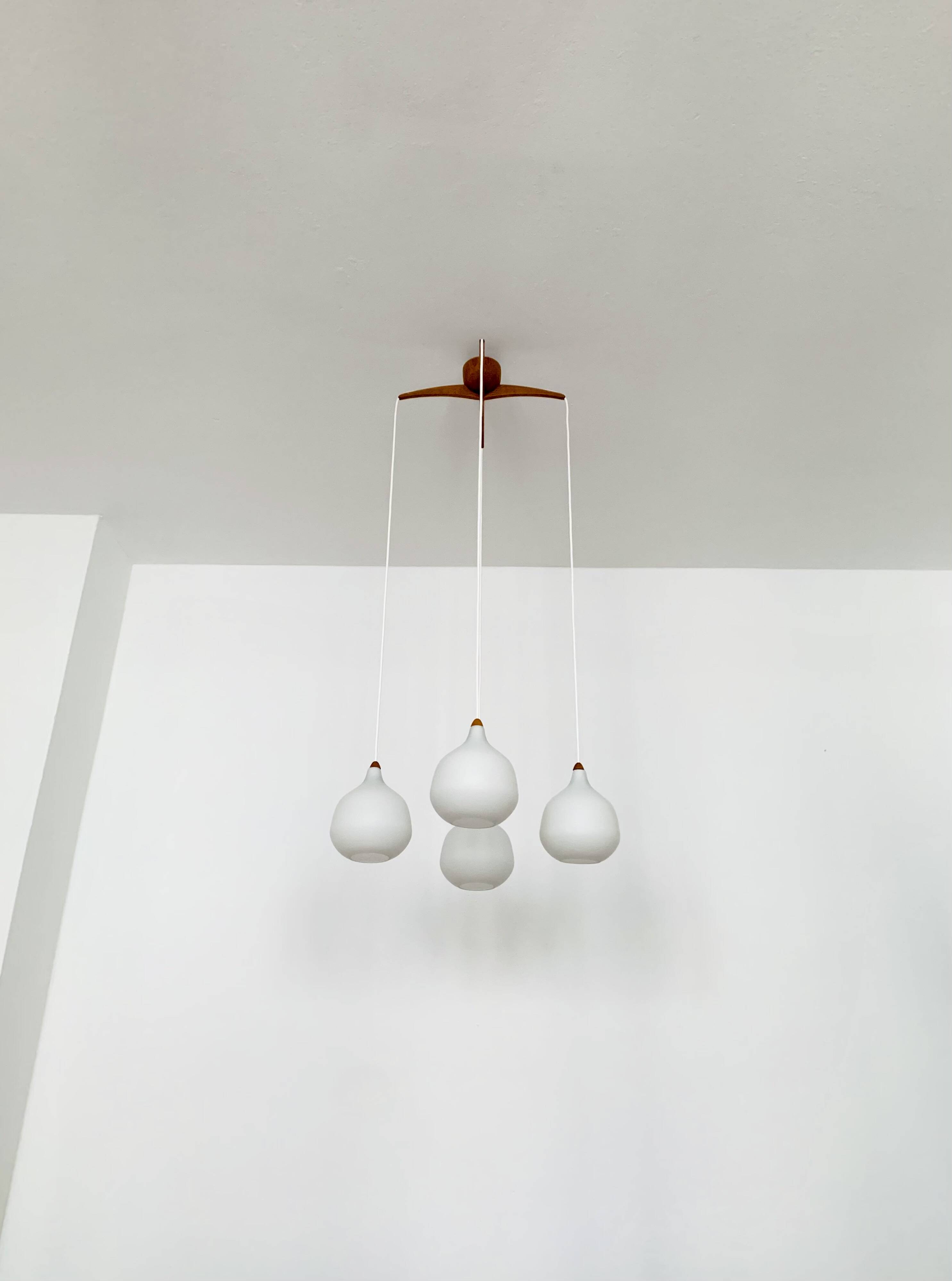 Opaline Cascading Lamp by Uno and Östen Kristiansson for Luxus