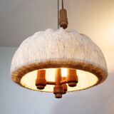 Teak Pull Pendant Ceiling Lamp Domus 1960s