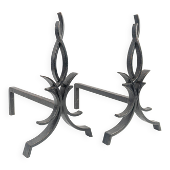 Raymond Subes (attr. to) - Pair of andirons