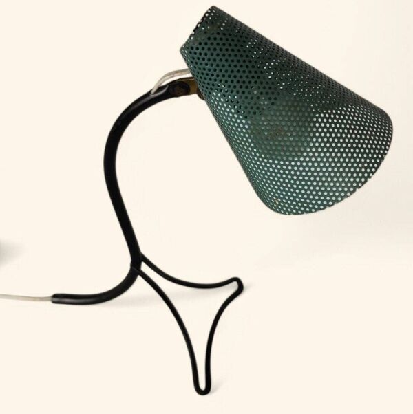 Lampe ''Cocotte'' en Rigitule Vert dans le style de Mathieu Matégot, 1950s.