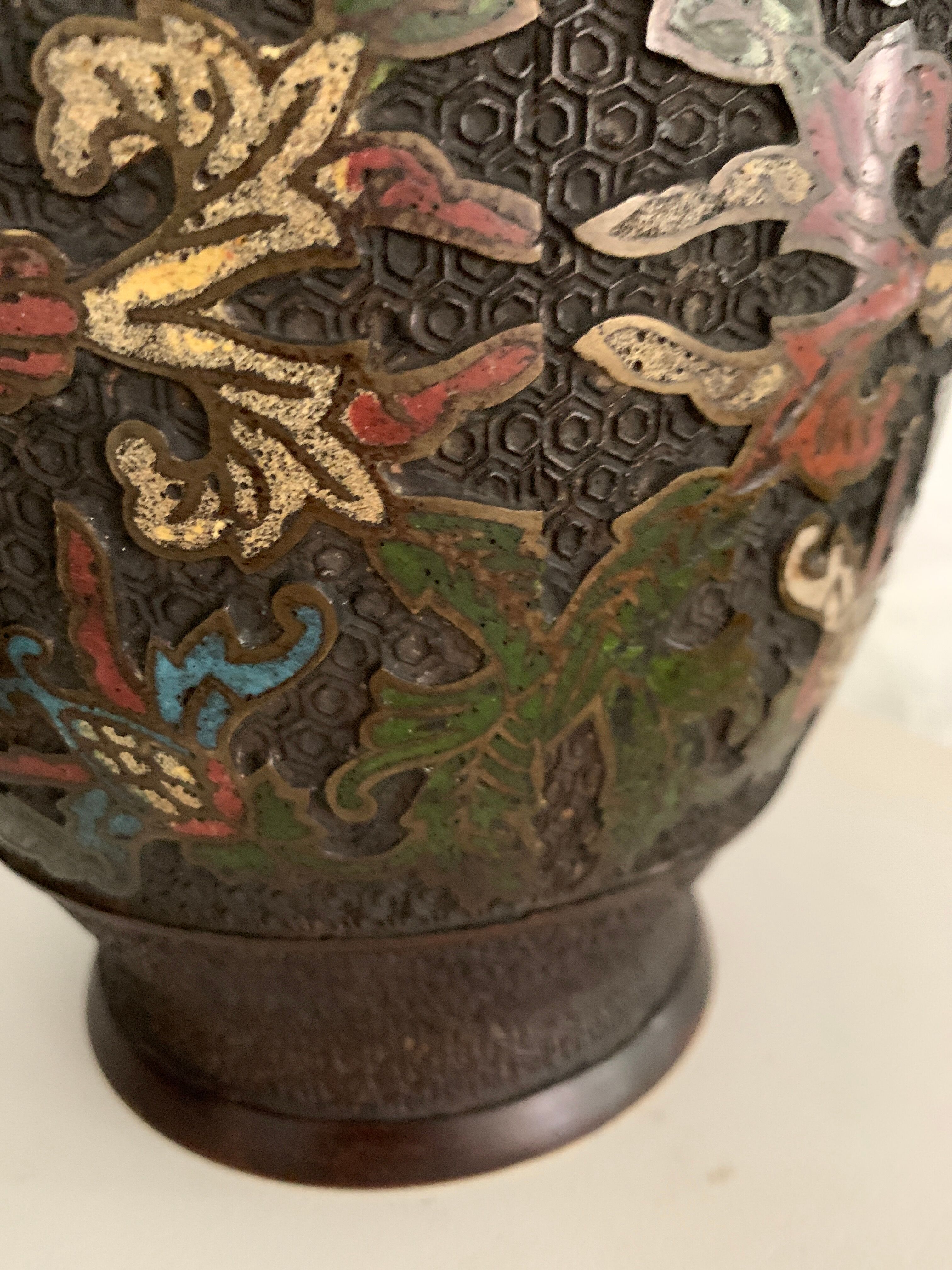 Pair of bronze vases