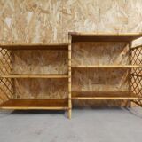Rattan console shelf sideboard