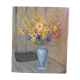 Painting oil on canvas bouquet of flowers Impressionist old still life
