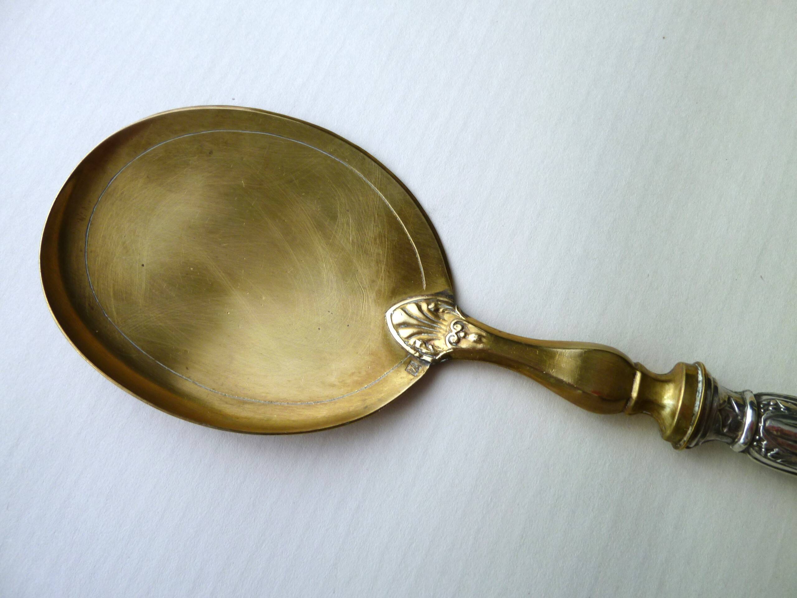 Old silver filled ice cream scoop