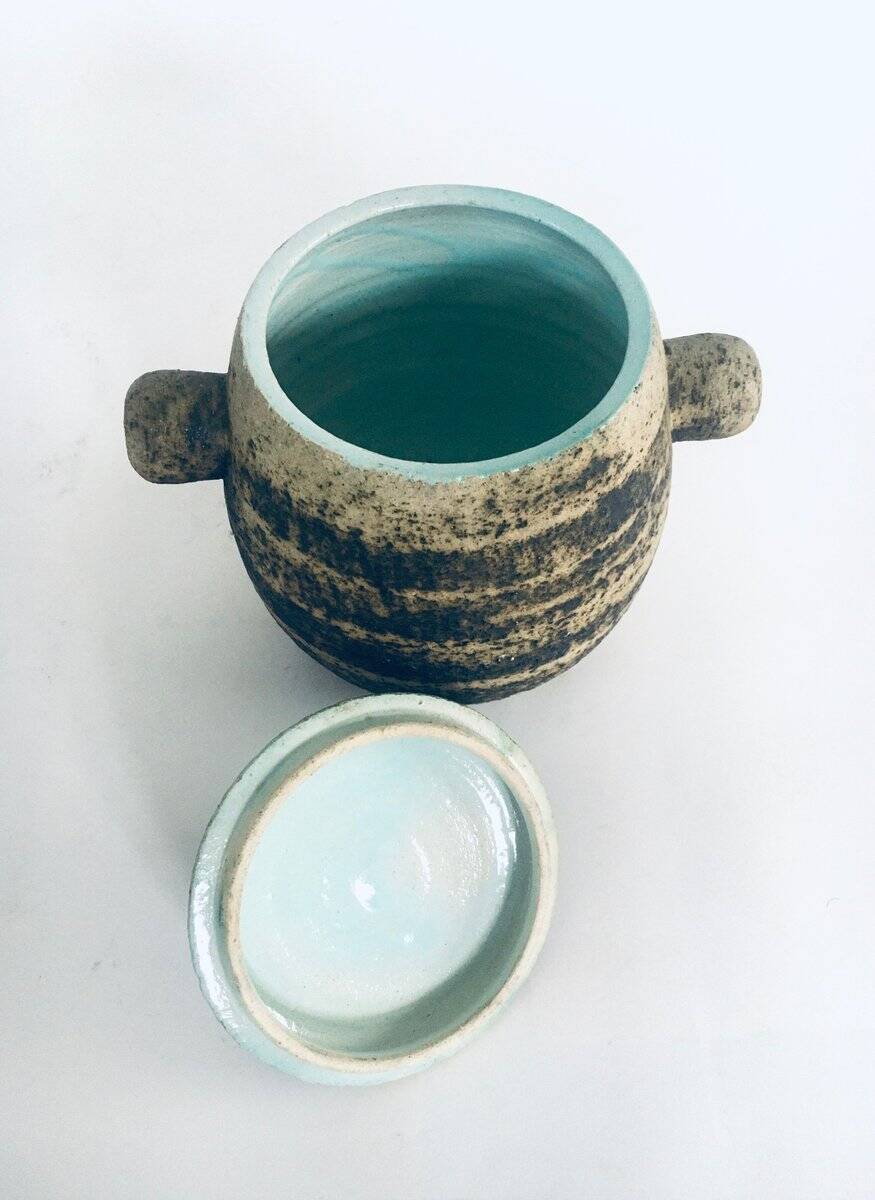Brutalist Dutch Art Ceramic Pot by Pieter Groeneveldt, Netherlands, 1960s
