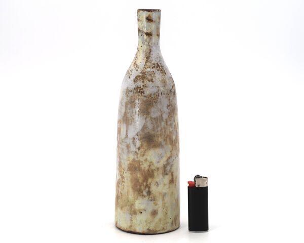 Vase bouteille en céramique de Alexandre Kostanda, Vallauris années 60