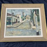 Old painting Street with church – Jack Senne 1933