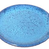 Presentation bowl enamelled ceramic, speckled navy blue