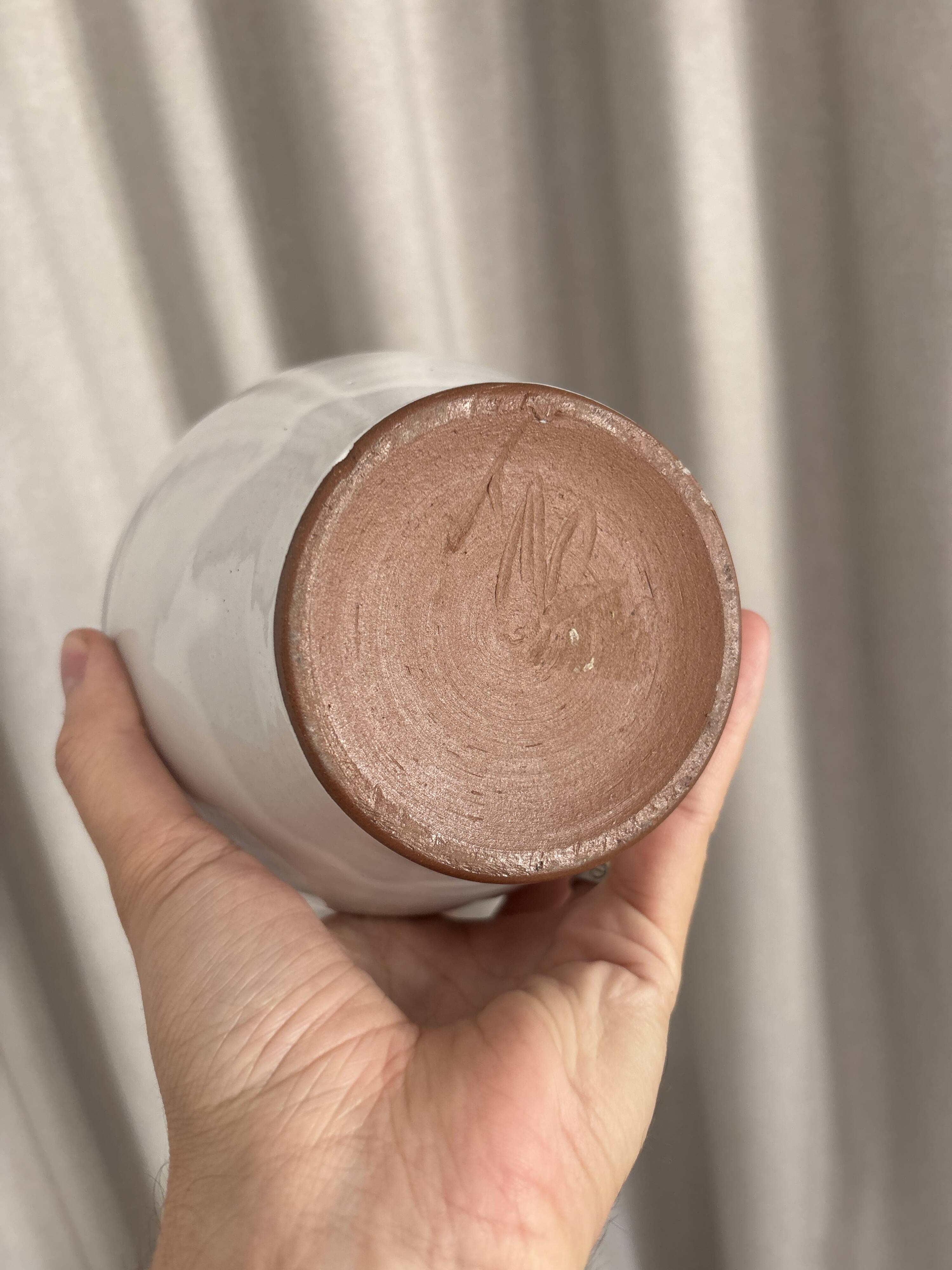 vintage vase made of hand-turned ceramic