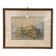 Eugène BOURGEOIS (1855-1909), The Cabestan, framed watercolour 19th century