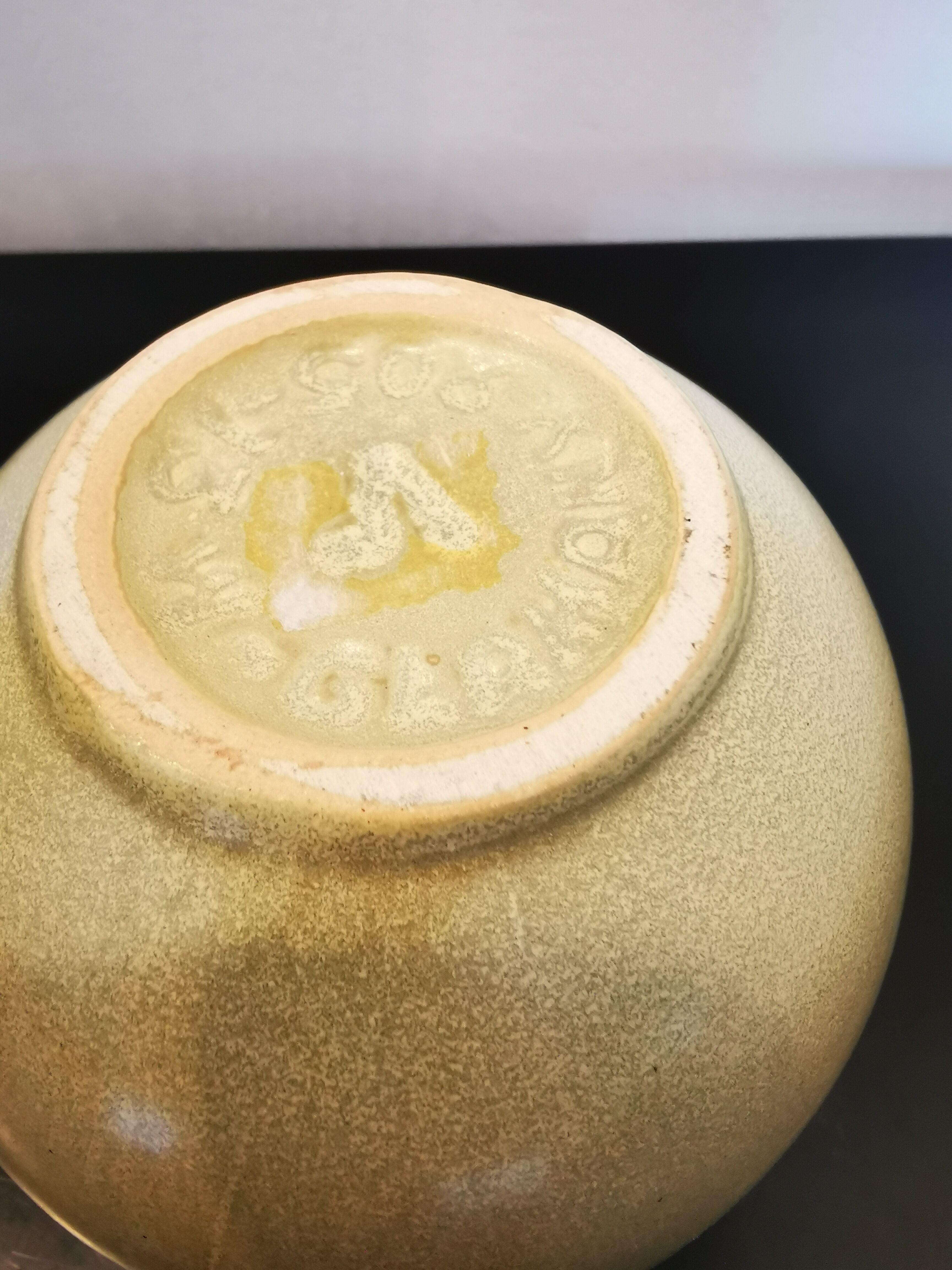 Vintage sleek handle vase