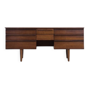 Bureau en teck brun moderne - milieu