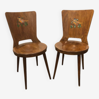 Pair of Baumann chairs model “Dove” 1960s