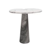 Original Angelo Mangiarotti Italian "Eros" Carrara Marble Side Tables
